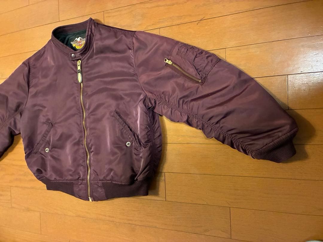 Harley-Davidson　MA-1　ボルドー　ヴィンテージ　バックロゴ