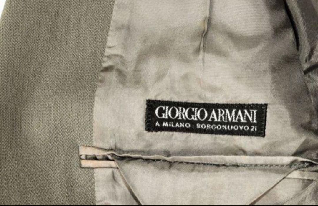 夏季セール【ジョルジオアルマーニ】90sお洒落　シルク絹　イタリア製　Vシネマ
