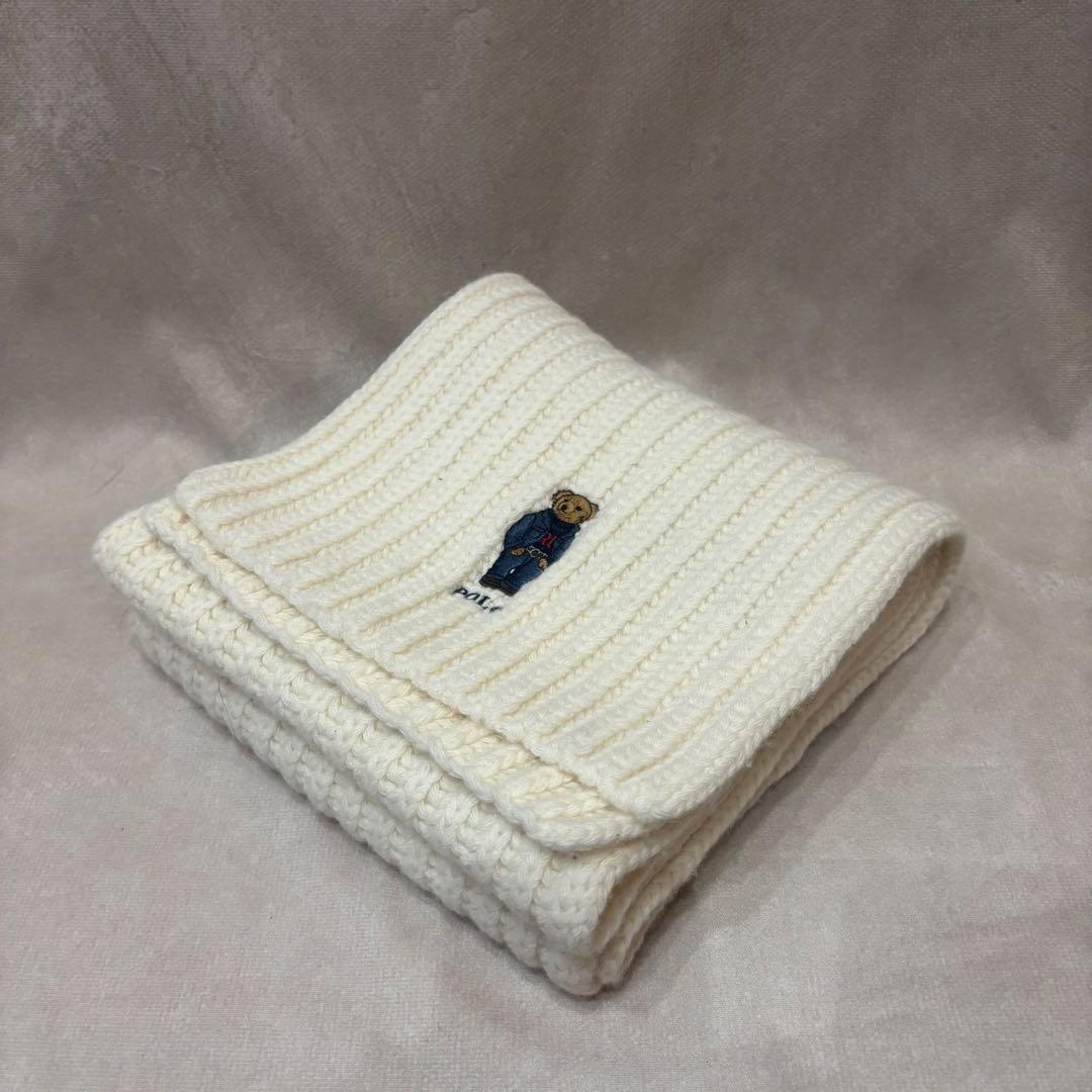 美品 POLO RALPH LAUREN ポロラルフローレン ポロベア マフラー