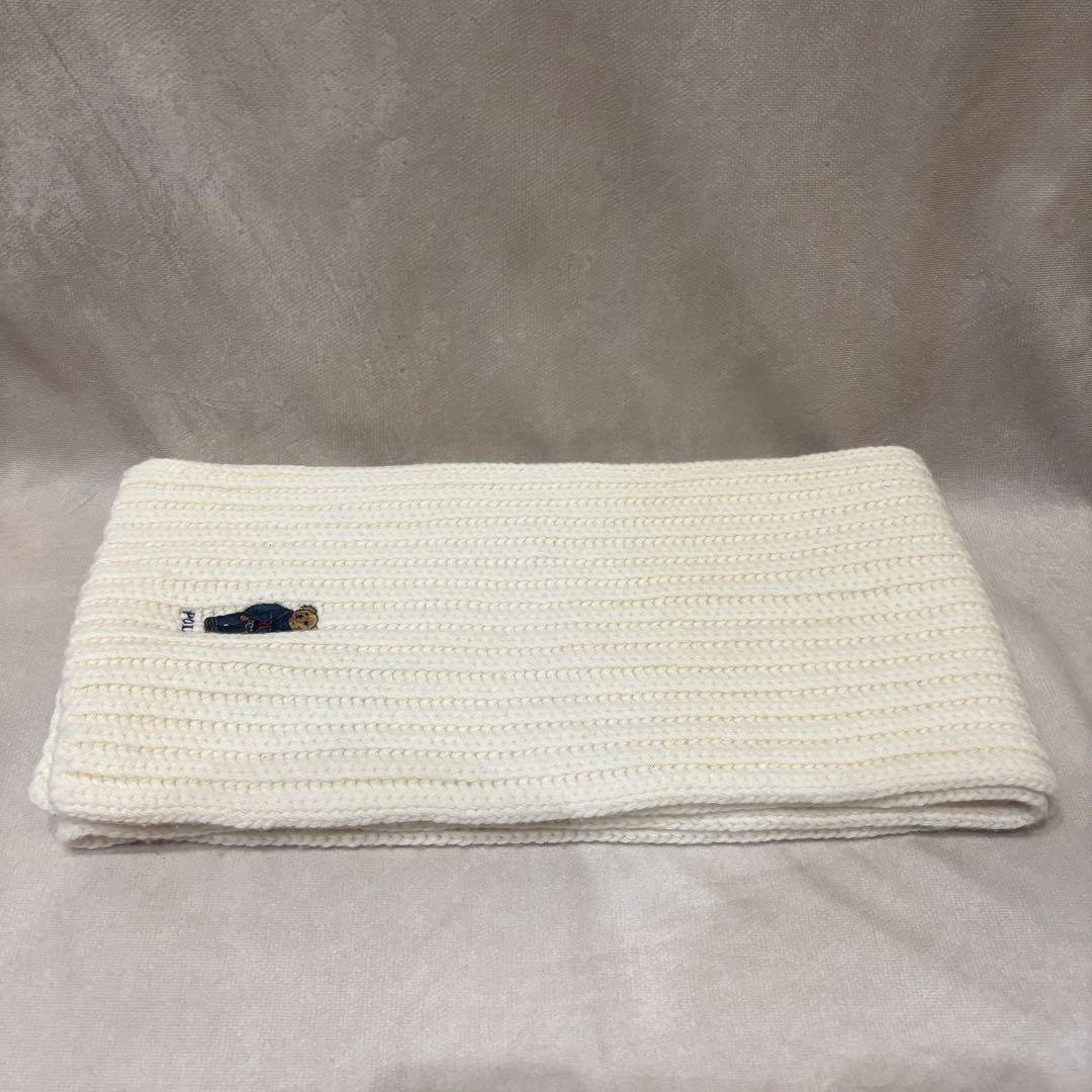 美品 POLO RALPH LAUREN ポロラルフローレン ポロベア マフラー