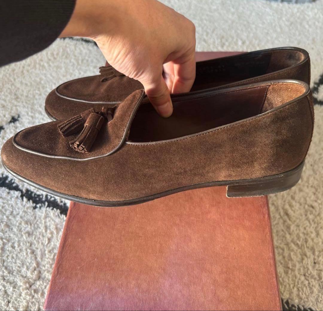 Berwick タッセルローファー 【41】スエード 4951 ダークブラウン