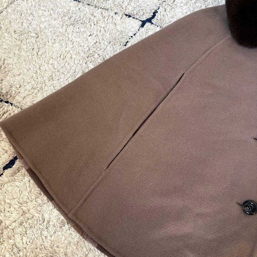 【極美品✨】ブルーレーベルクレストブリッジ　ポンチョ　リバーシブル　ファー　38