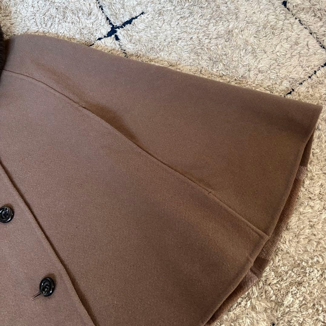 【極美品✨】ブルーレーベルクレストブリッジ　ポンチョ　リバーシブル　ファー　38