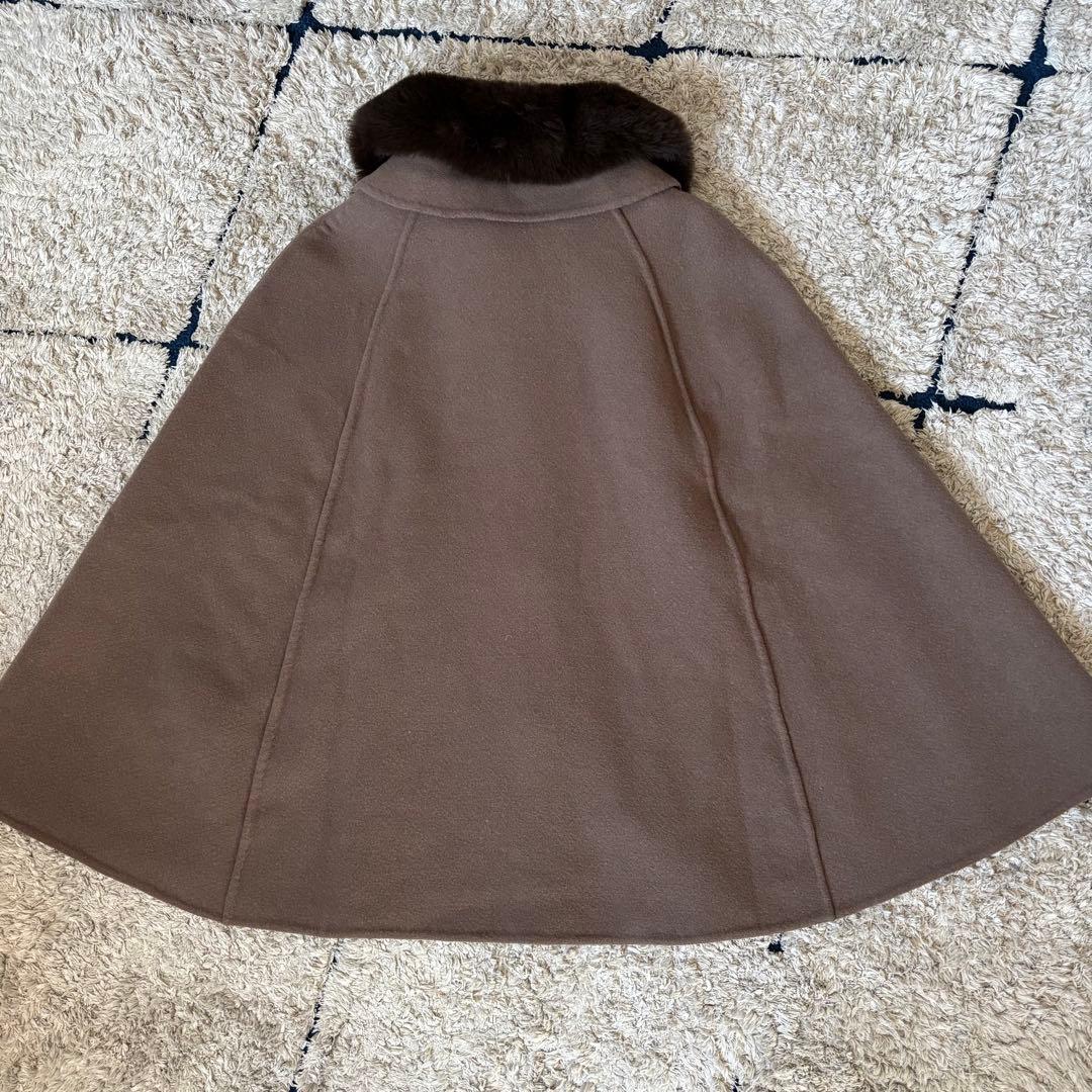 【極美品✨】ブルーレーベルクレストブリッジ　ポンチョ　リバーシブル　ファー　38