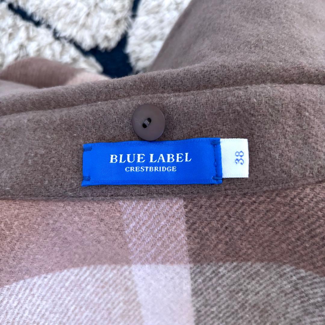 【極美品✨】ブルーレーベルクレストブリッジ　ポンチョ　リバーシブル　ファー　38