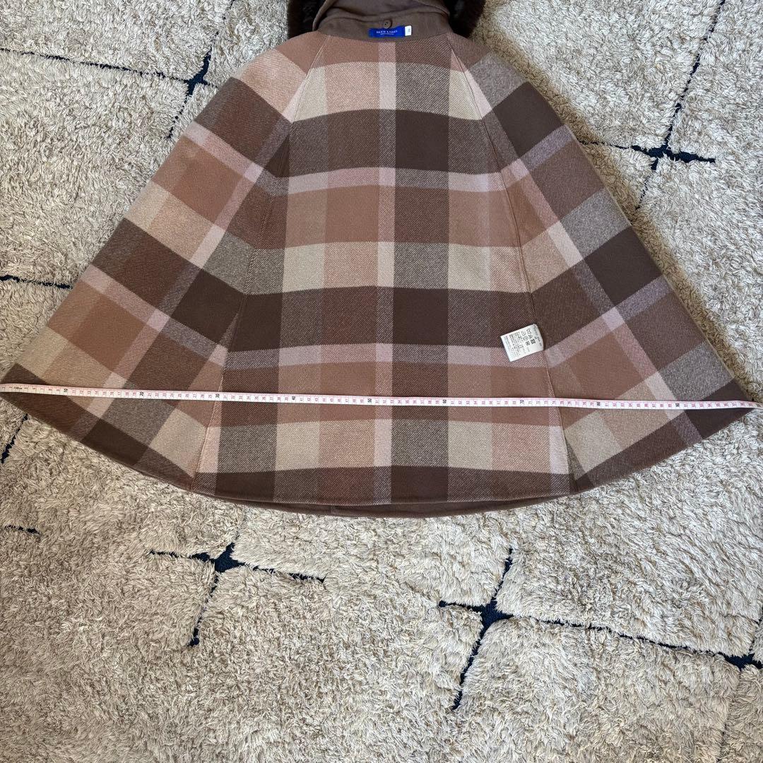 【極美品✨】ブルーレーベルクレストブリッジ　ポンチョ　リバーシブル　ファー　38