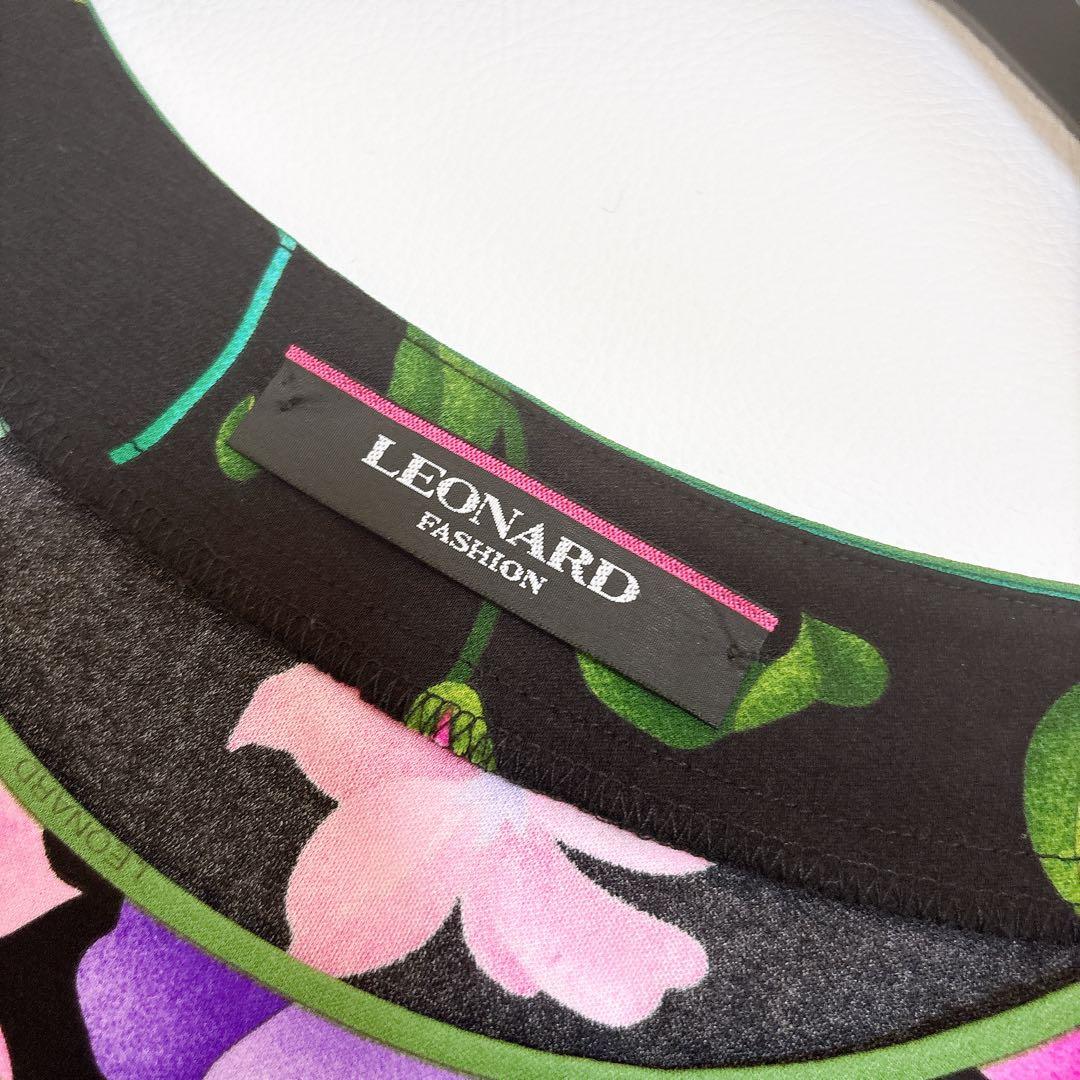 極美品☆LEONARD 胡蝶蘭 カットソー タンクトップ カンカン トリム