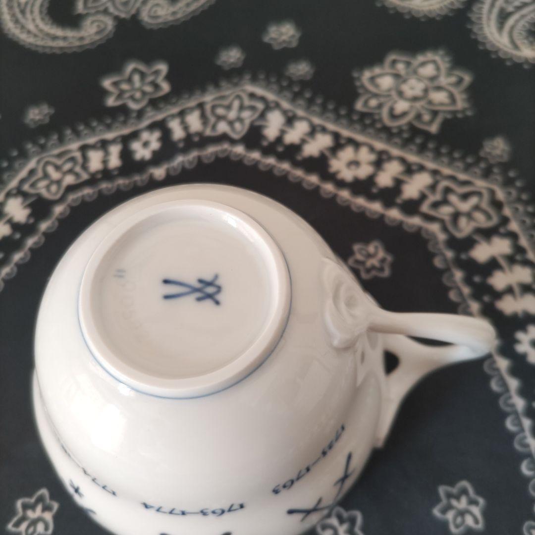 1月末で削除　値下げ　カップ＆ソーサー　MEISSEN　マイセン　歴代双剣マーク