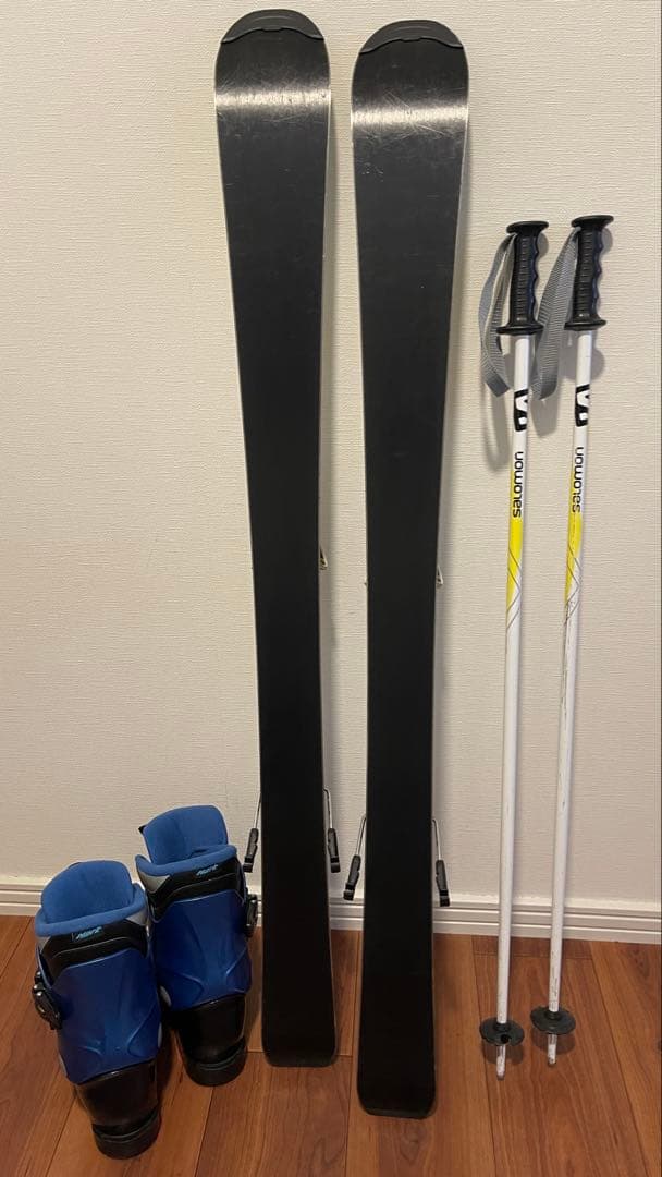 SALOMON スキー 110cm ネオンイエロー ブーツセット サロモン