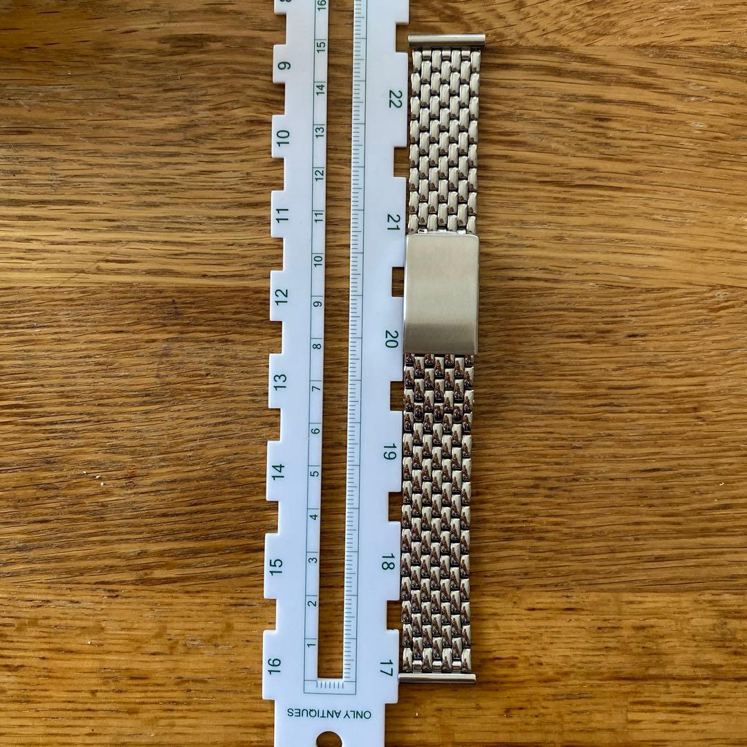 【新品同様】Mr Beads 18mm 9連ライスブレス ステンレス　バンド