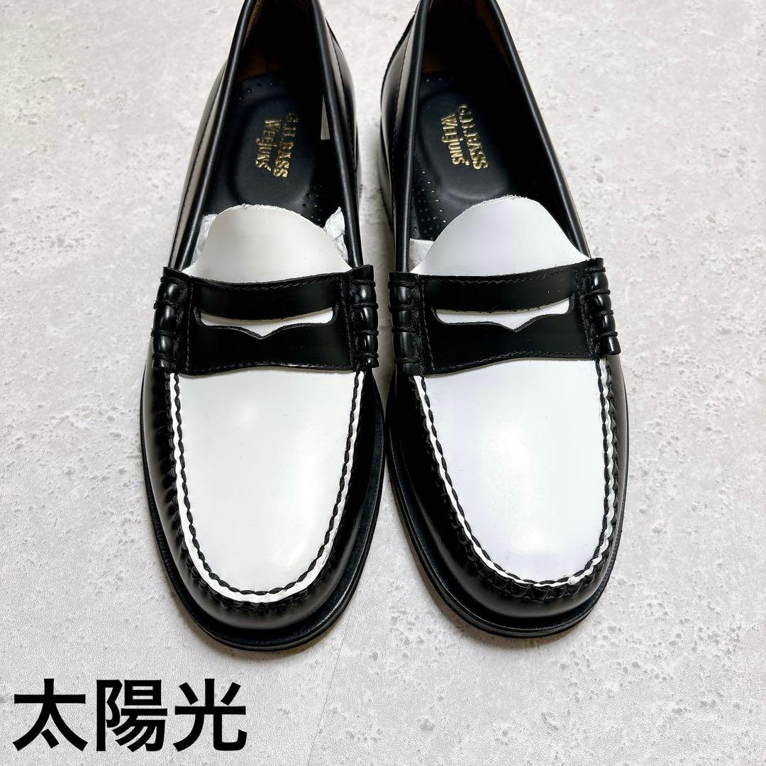 【訳あり美品】ジーエイチバス　ラーソン　モックペニー　バイカラーローファー