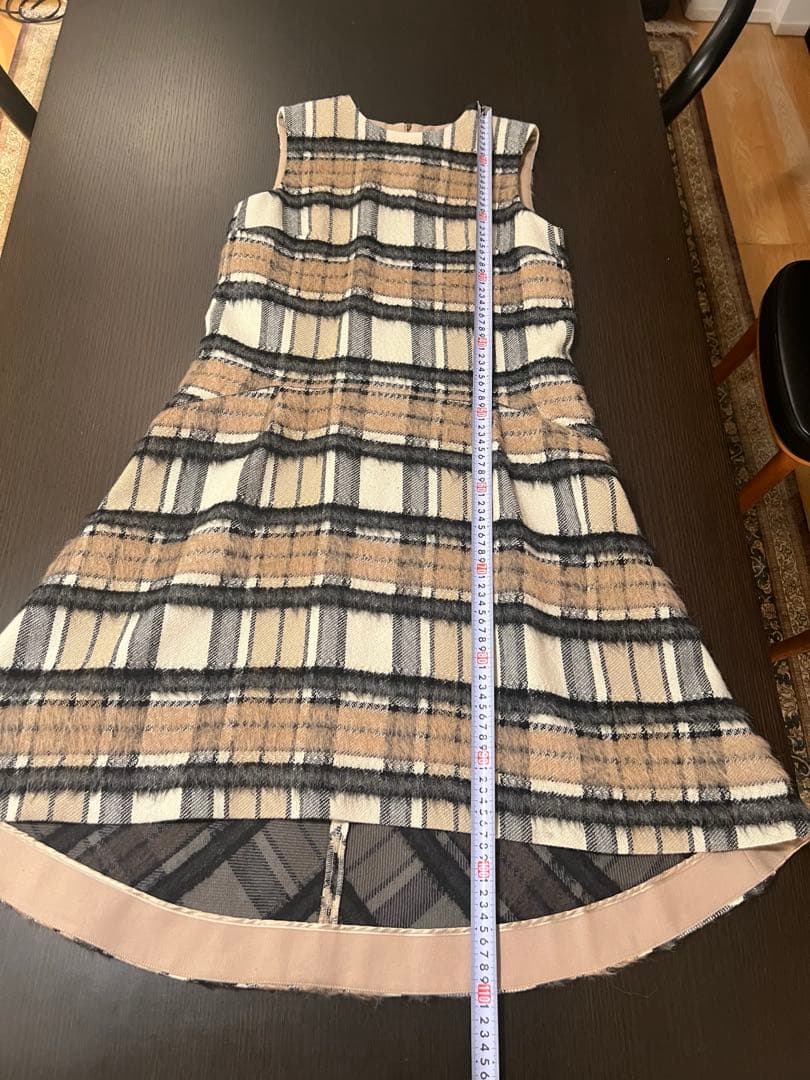 ADORE シャギーチェックノースリーブワンピース