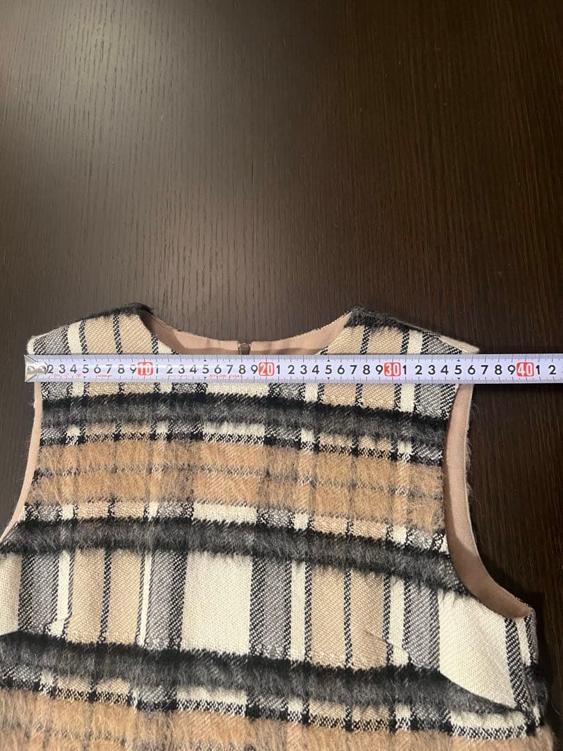 ADORE シャギーチェックノースリーブワンピース