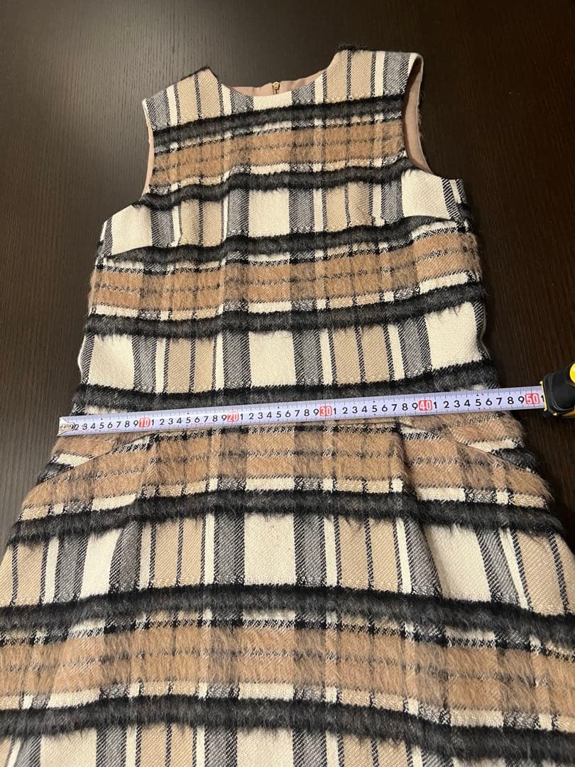 ADORE シャギーチェックノースリーブワンピース