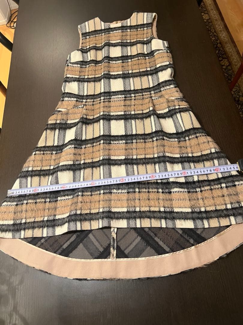 ADORE シャギーチェックノースリーブワンピース