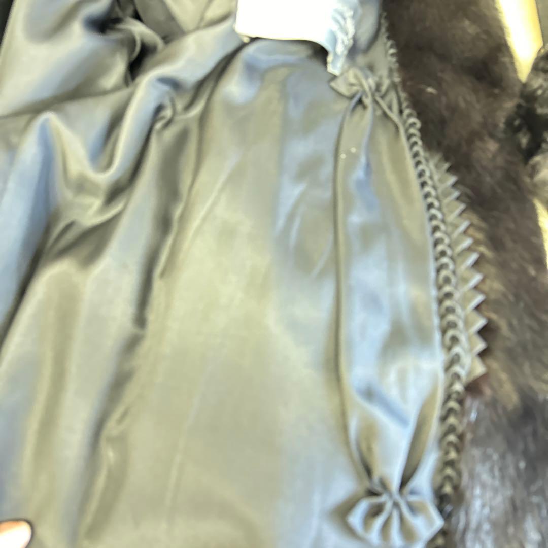 LANVIN SAGA MINK サガミンク 銀ラベル　サガミンクコート黒