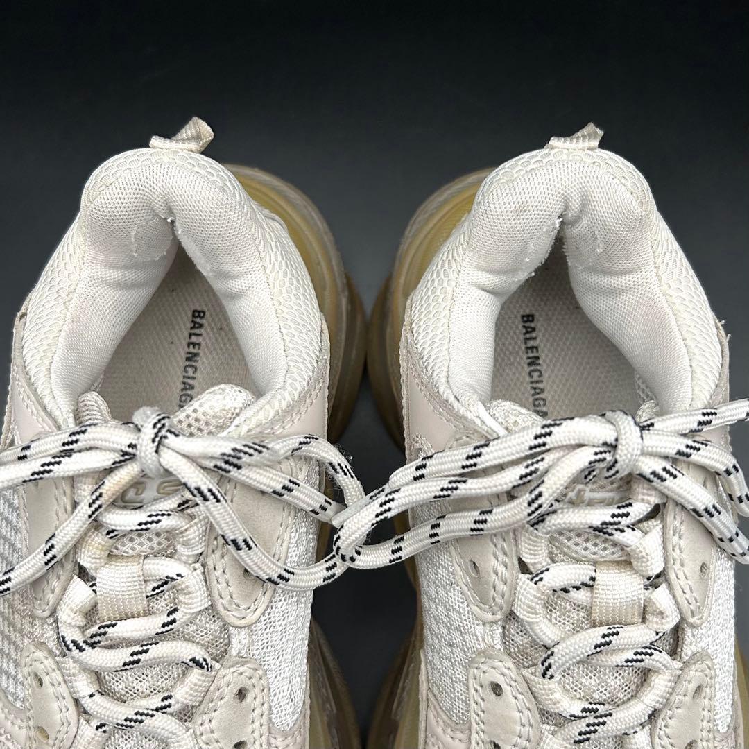 【美品】バレンシアガ トリプル S スニーカー レディース レザー 白 24cm