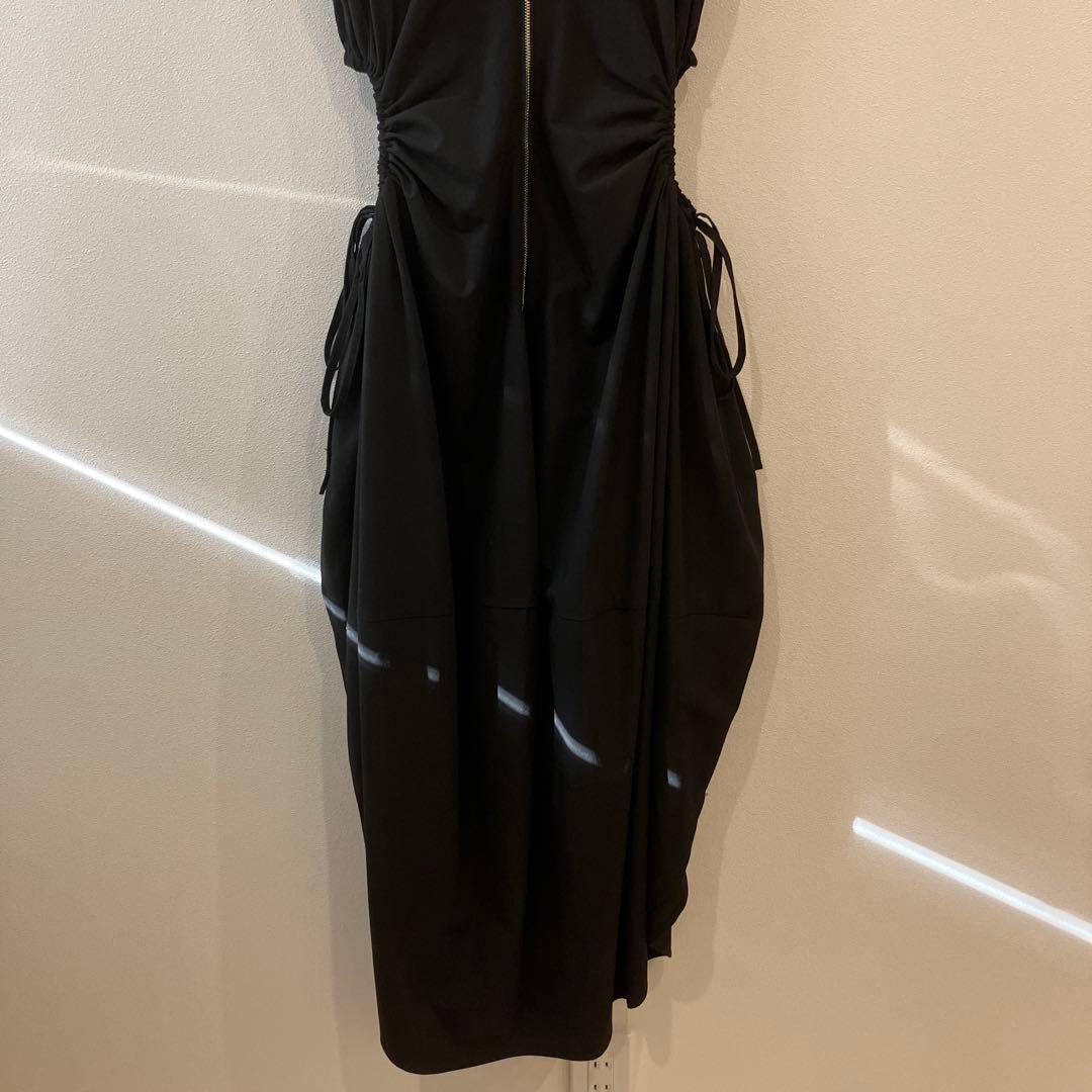 SORIN TR Stretch Velour Sleeves Dress 黒