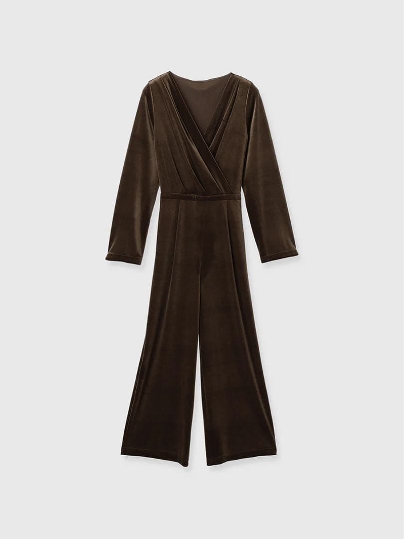 anuans 新品未使用品　ベロアカットオールインワン - BROWN / 1