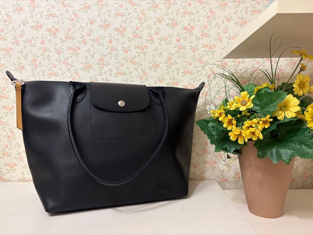 ロンシャン　 ル・プリアージュ シティ M トートバッグ（ブラック）