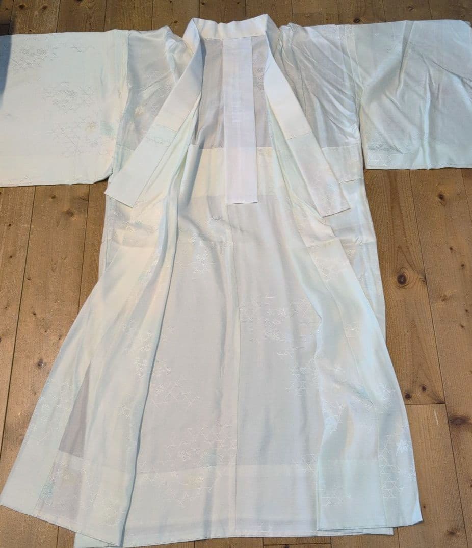 正絹長襦袢　ふるるん　洗える長襦袢　半衿付　衣紋抜　表示付