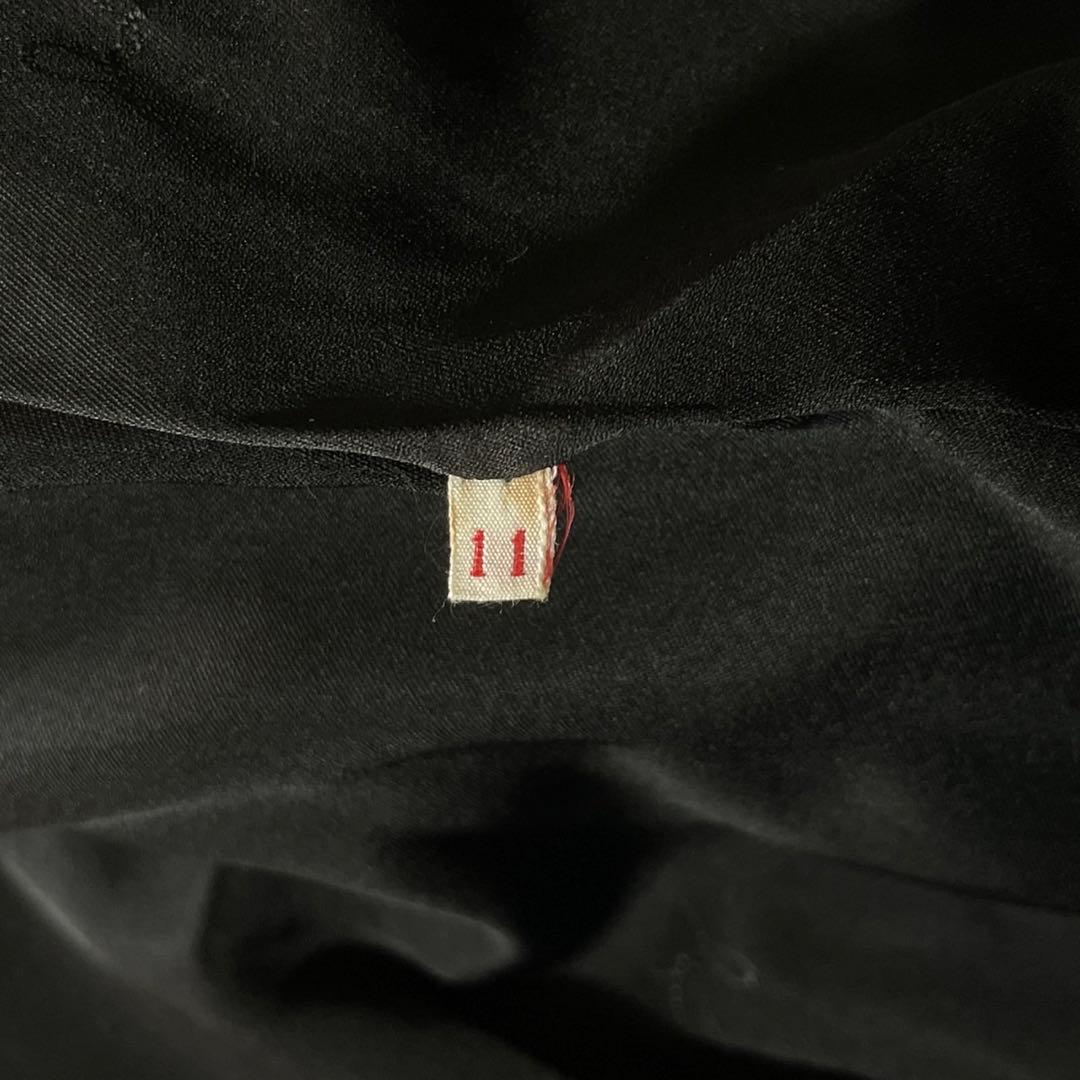 ブラックグラマ 金ボタン ミンク 毛皮 コート リアルファー L相当 毛並み◎