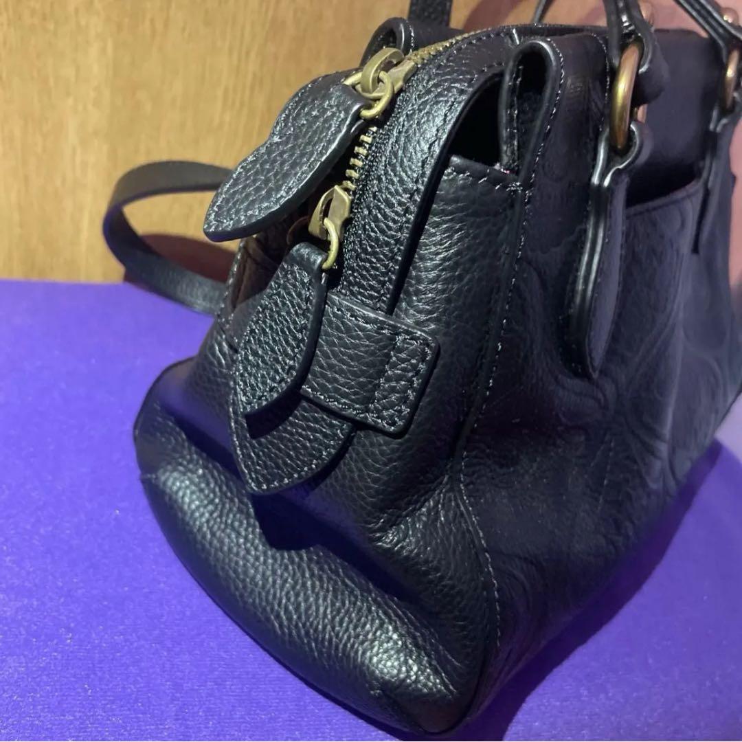 ANNA SUI ノヴァ　2way バッグ ブラック 牛革