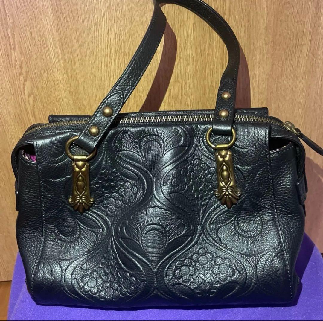 ANNA SUI ノヴァ　2way バッグ ブラック 牛革