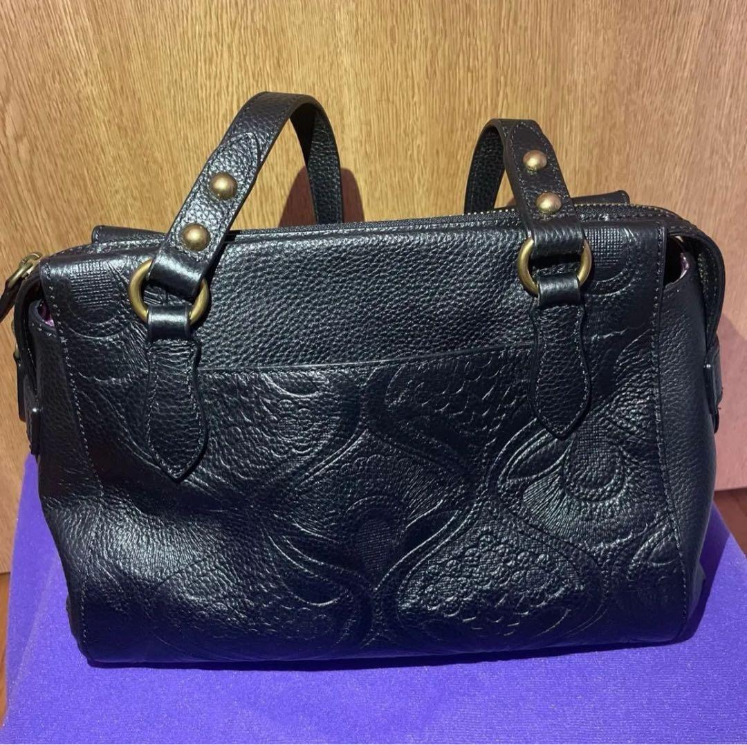 ANNA SUI ノヴァ　2way バッグ ブラック 牛革