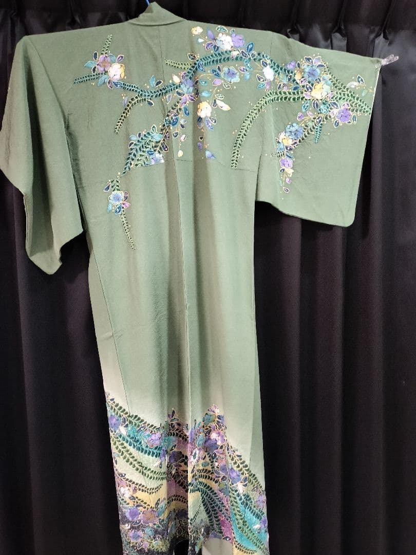 辻が花 訪問着 緑