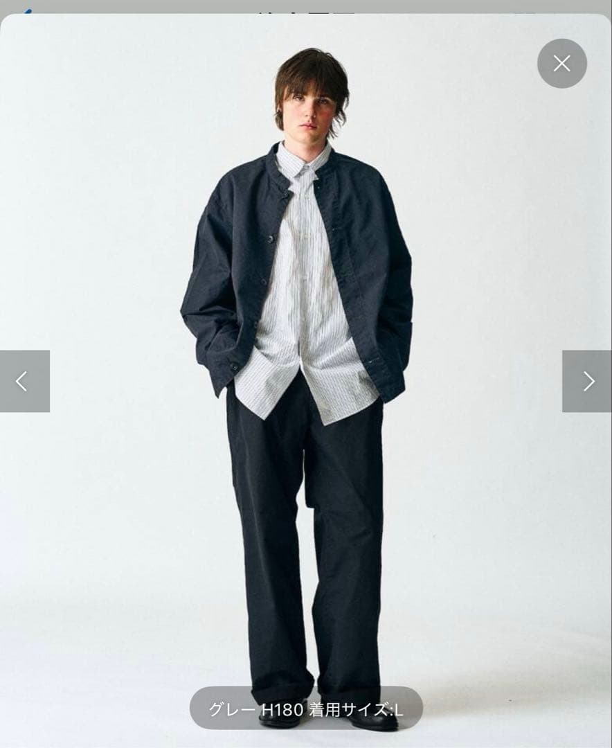 NANAMICA /ナナミカ 417別注バンドカラーシャツ ジャケット