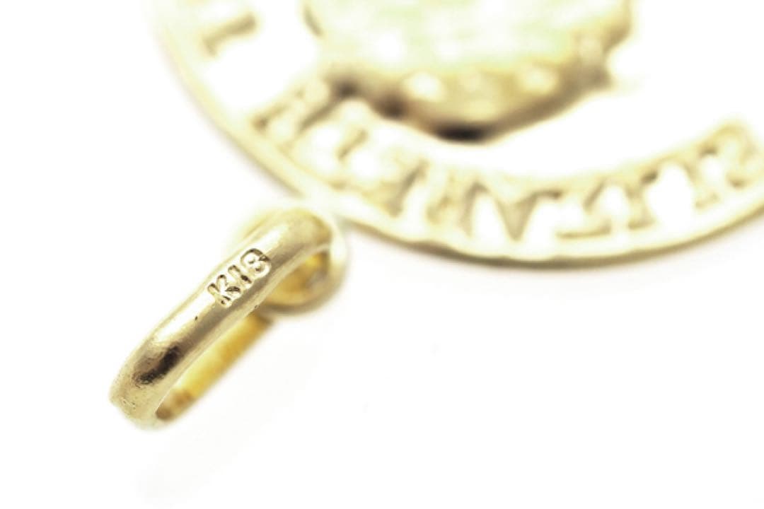 モ*ジ様 K18YG 18金 エリザベス ペンダントトップ 14ミリ 0.