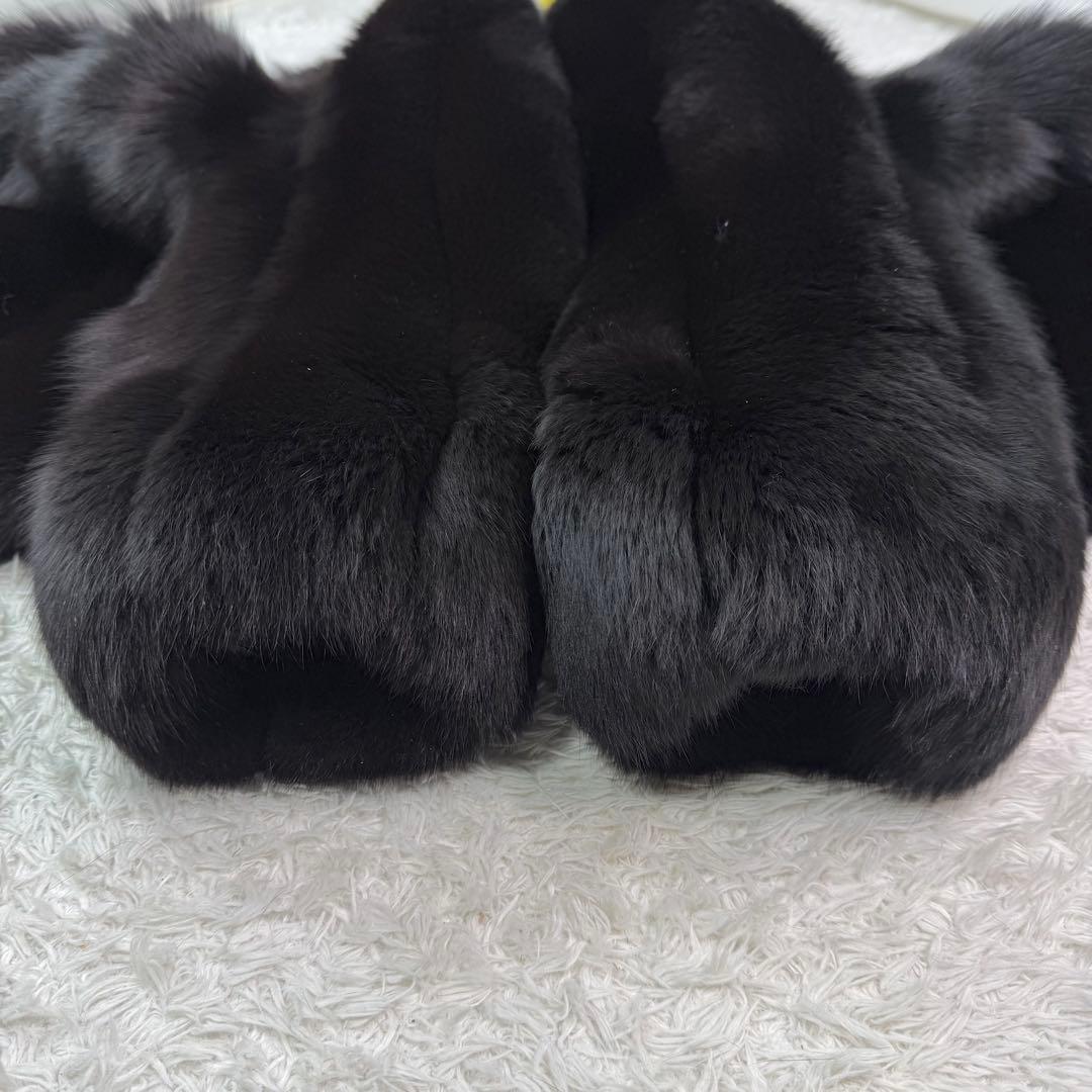 美品 ボリューム◎ 毛並み◎ ブルーフォックス 本毛皮 なめし柔らか
