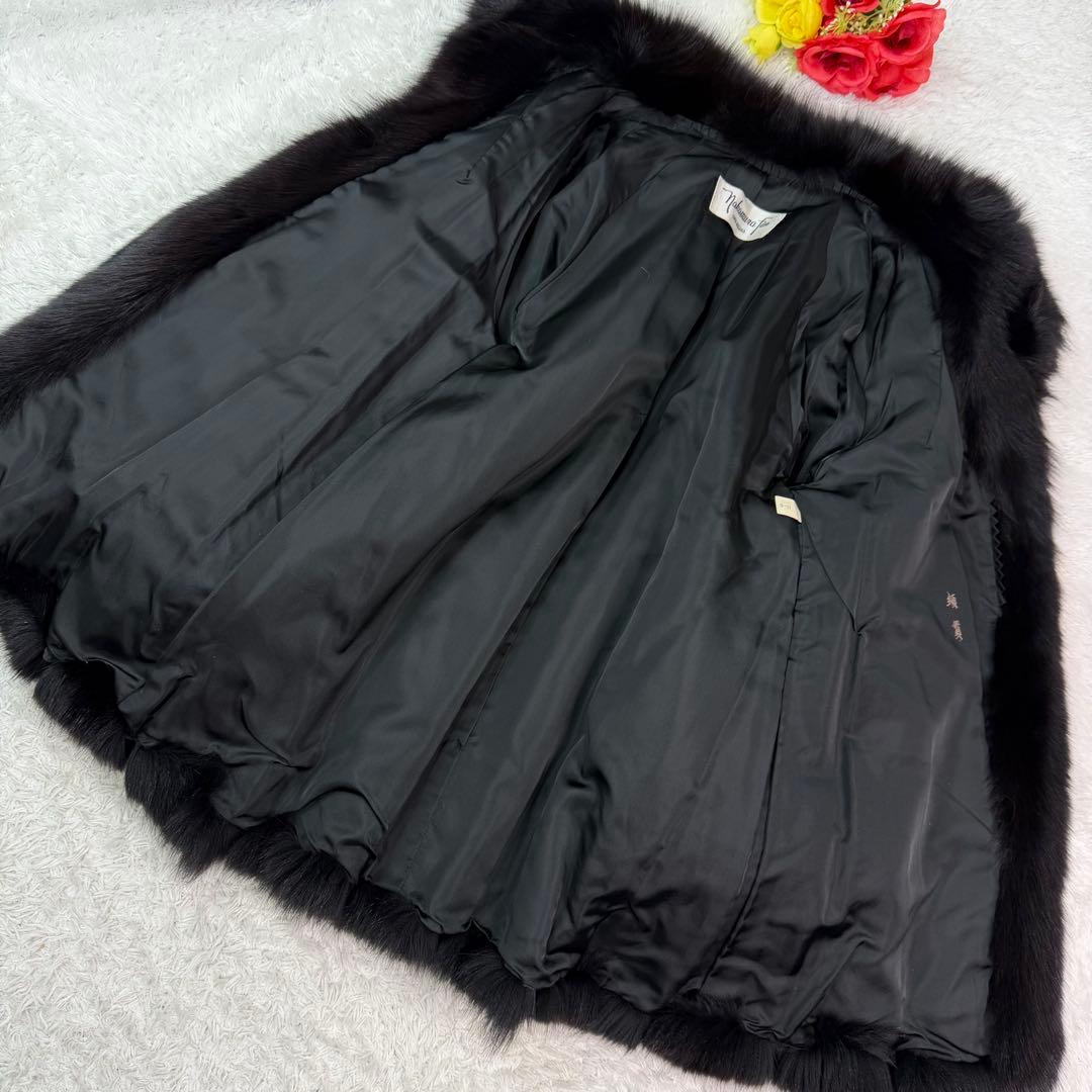 美品 ボリューム◎ 毛並み◎ ブルーフォックス 本毛皮 なめし柔らか