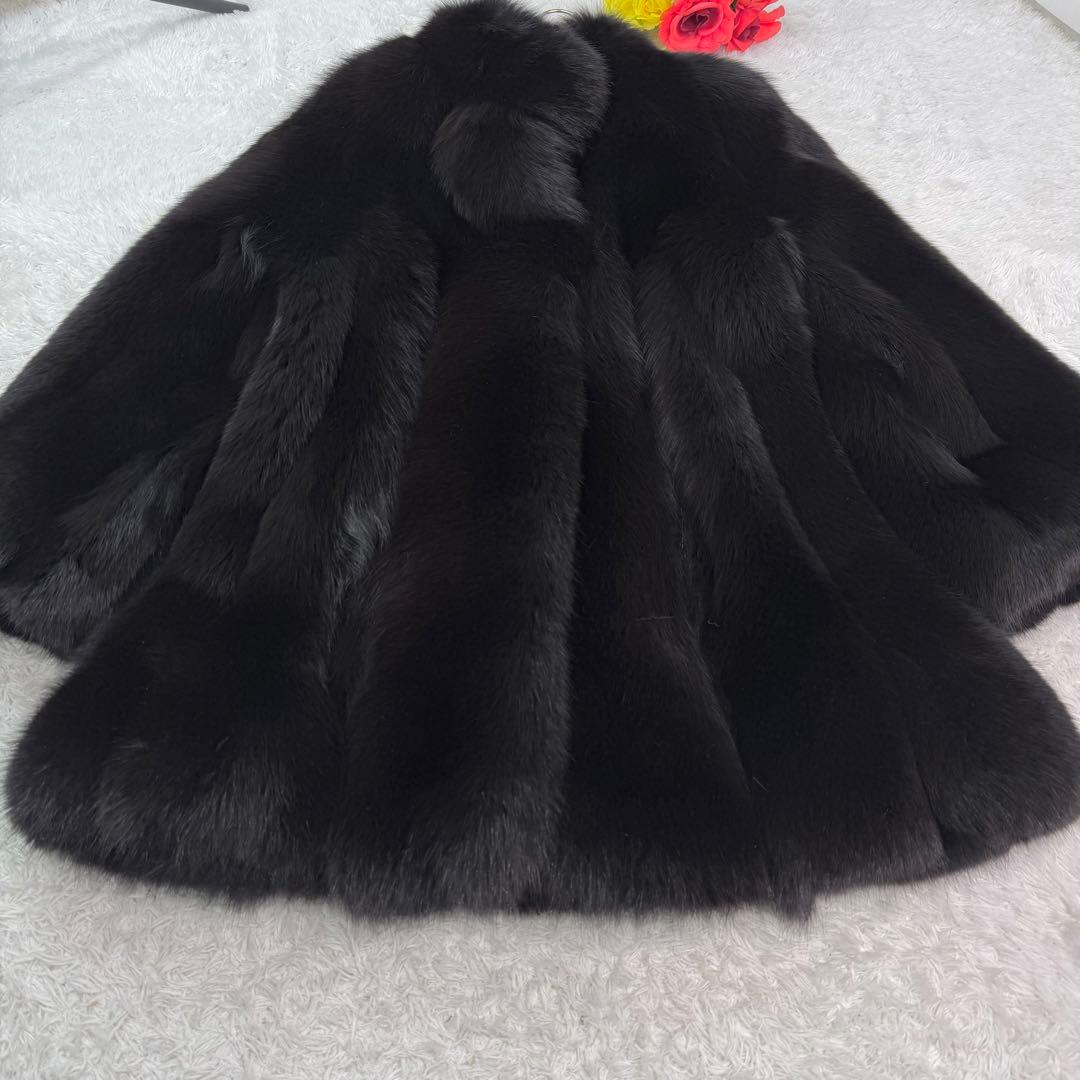 美品 ボリューム◎ 毛並み◎ ブルーフォックス 本毛皮 なめし柔らか