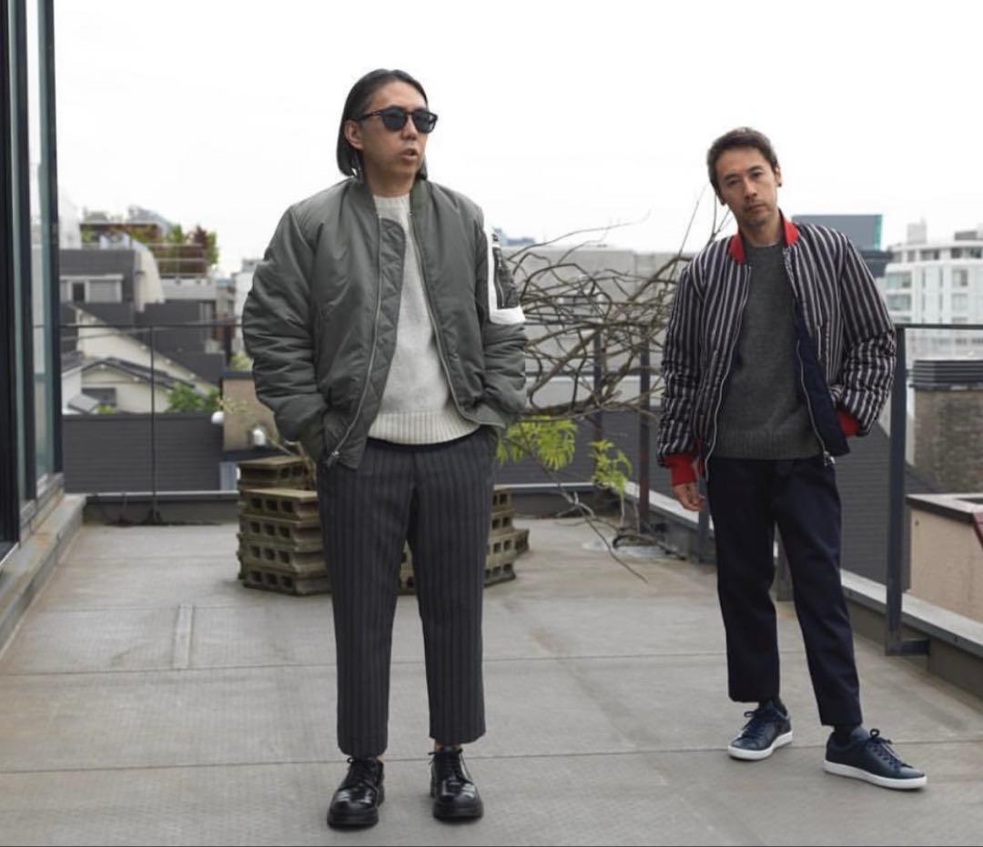 the Shepherd fragmentストライプ ボンテージパンツ　グレー