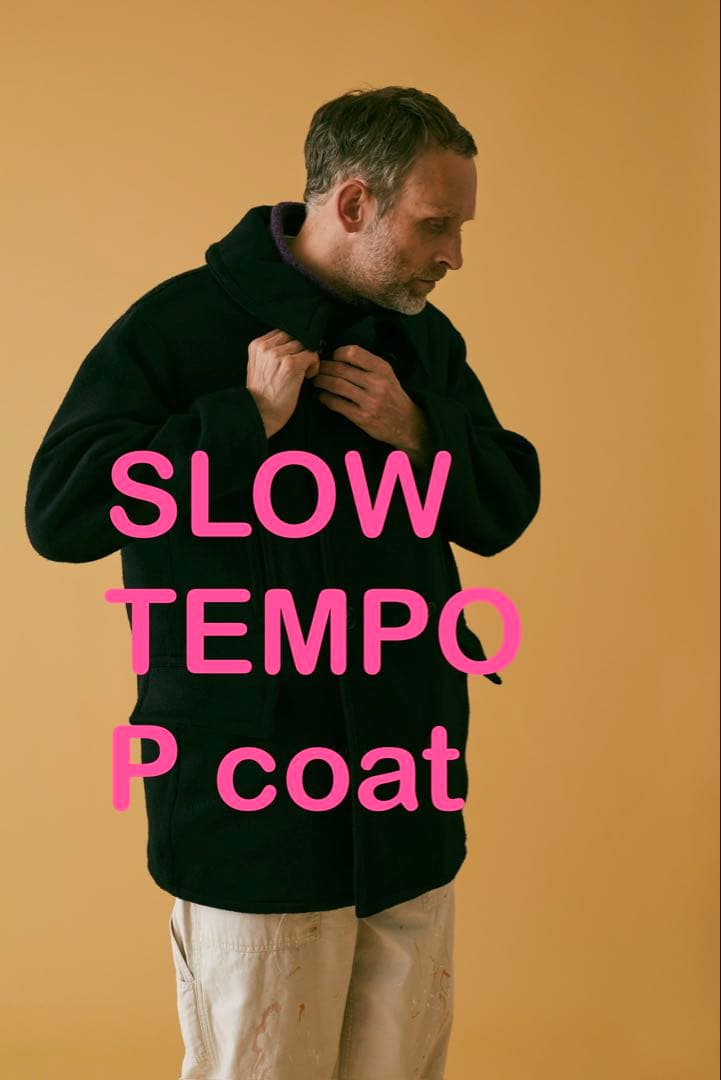 【新品】SLOW TEMPO P coat スローテンポ ピーコート ネイビー