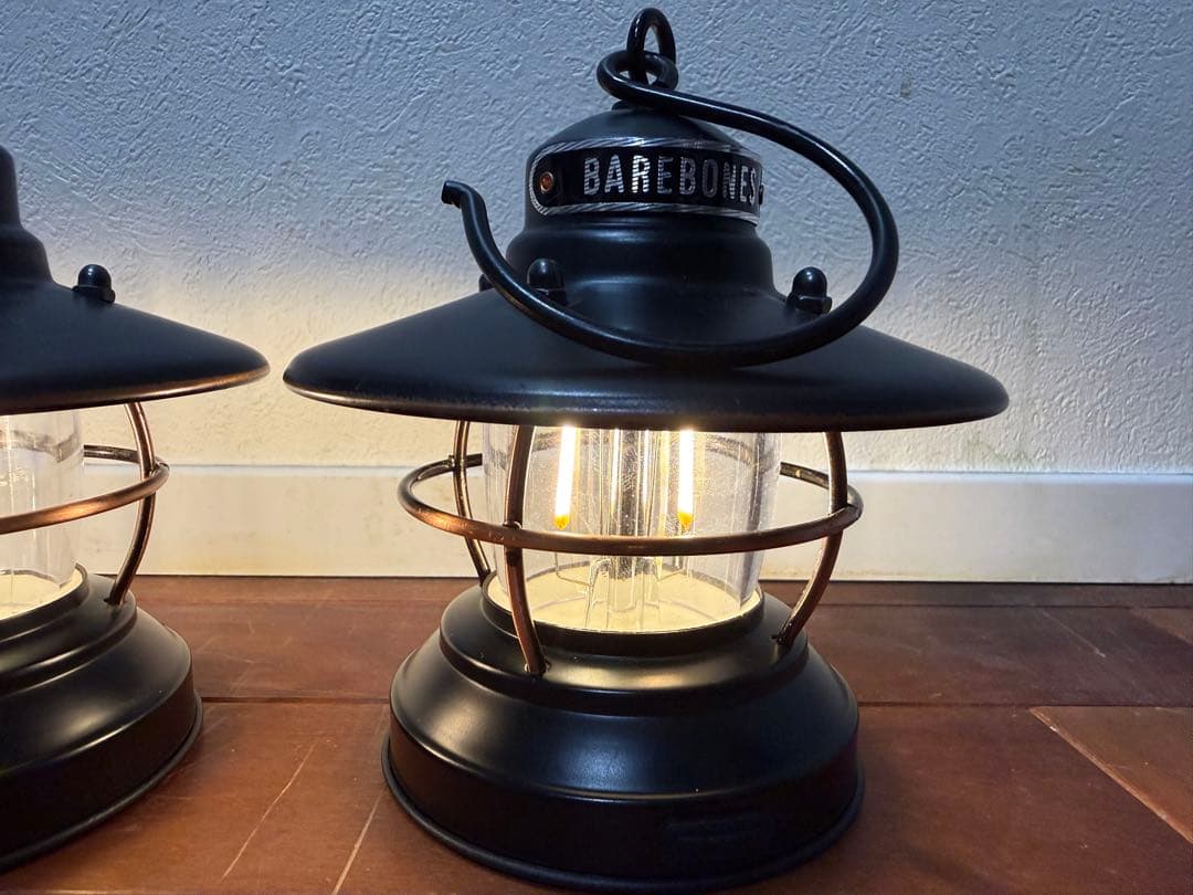 ベアボーンズ ミニエジソンLEDランタン ブラック　3台セット