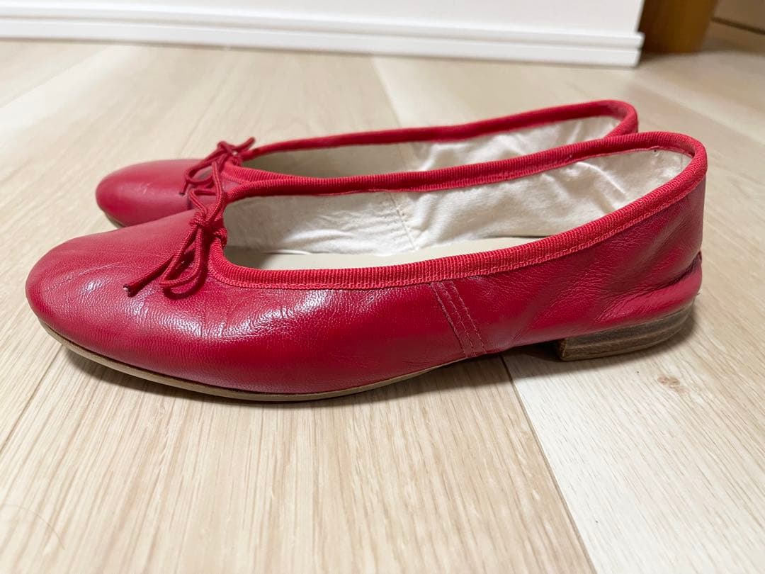 美品Porselli（ポルセリ）バレーシューズ　RED赤　37