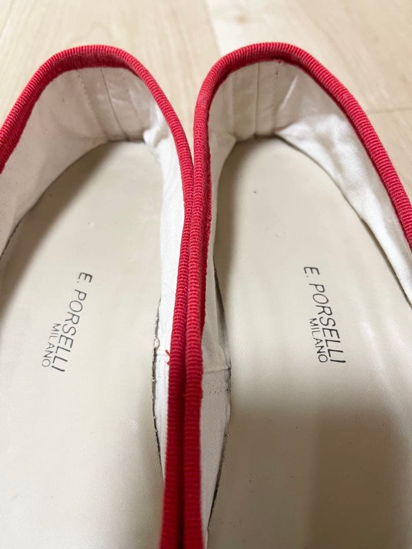 美品Porselli（ポルセリ）バレーシューズ　RED赤　37