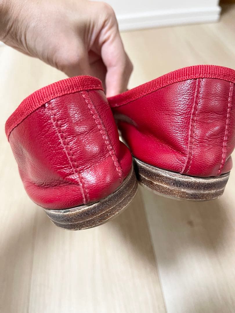 美品Porselli（ポルセリ）バレーシューズ　RED赤　37