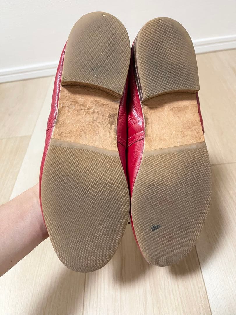 美品Porselli（ポルセリ）バレーシューズ　RED赤　37