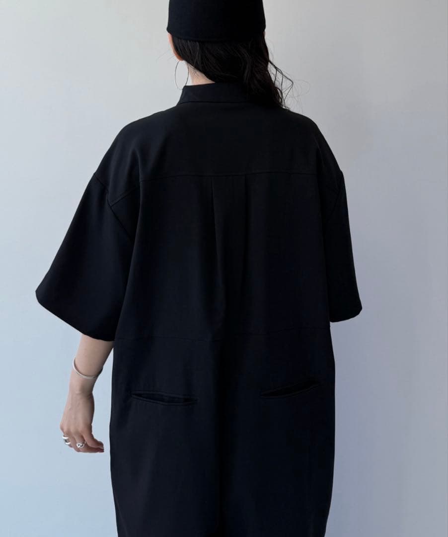 wee9s ハーフスリーブジップオールインワン