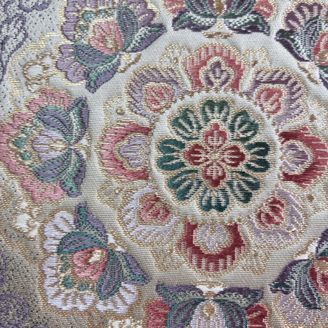 付け下げ　フルセット　着物　正絹　花丸文様　訪問着　上品可憐　共布有り　J4