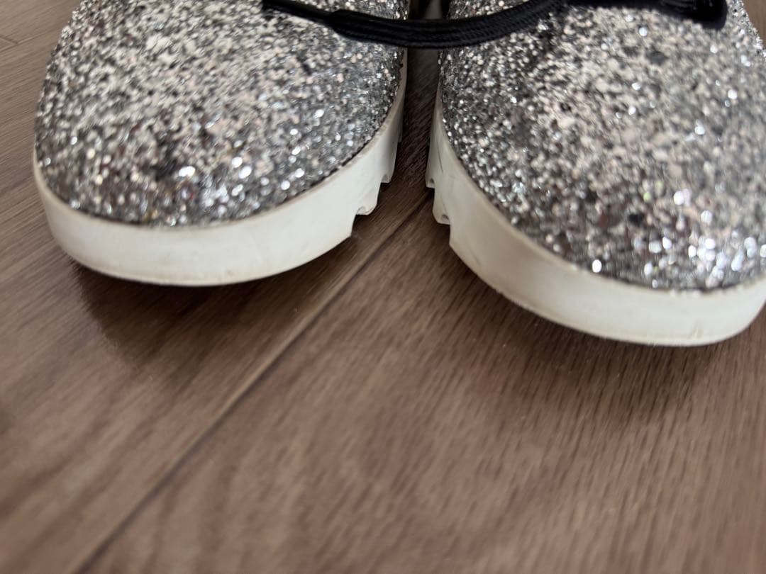 miu miu シルバー グリッタースニーカー23cm