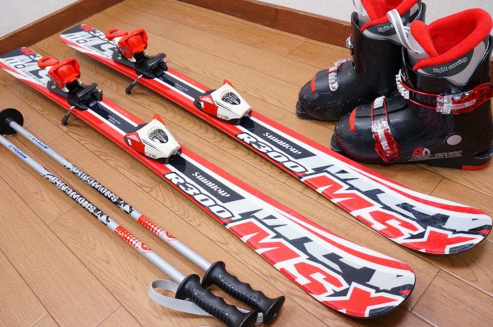 メンテ済 110cm 靴20cm SWALLOW 子供用スキーセット