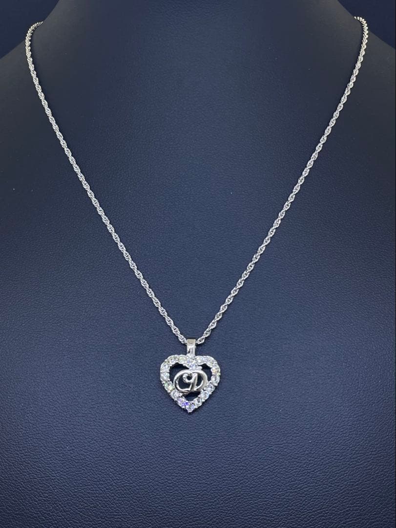 Christian Dior CDロゴ　ラインストーン　デザインネックレス