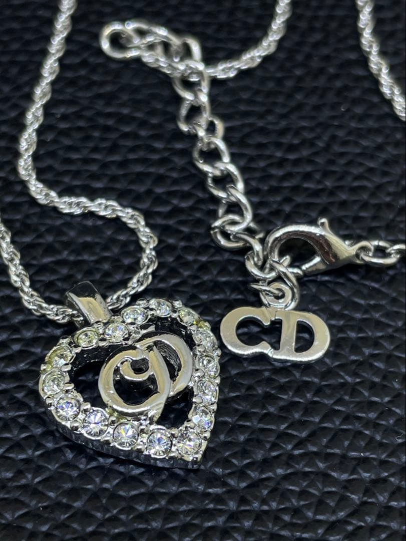 Christian Dior CDロゴ　ラインストーン　デザインネックレス