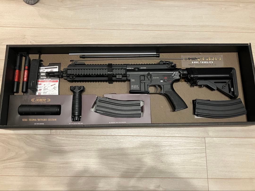 HK416D devgruカスタム　次世代電動ガン 東京マルイ　充電器、予備品付