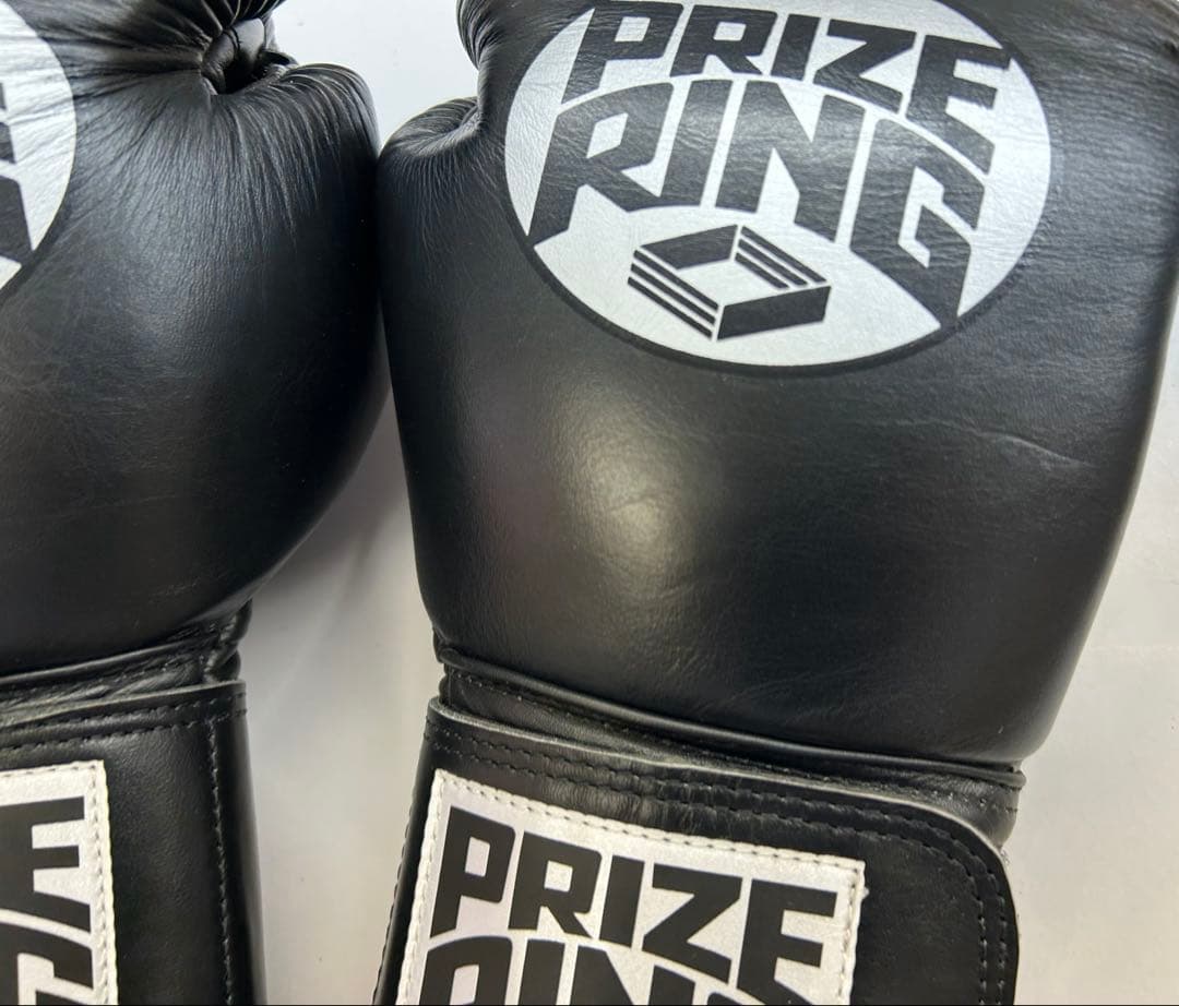 プライズリング　ボクシンググローブ　本革製　8oz 黒